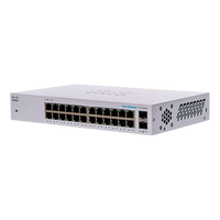 Switch Cisco CBS110-24T-NA de 24 puertos Gigabit y 2 SFP, vista en ángulo – Casher Group Chile 1