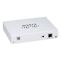Switch Cisco CBS110-8T-D-NA, vista posterior con conector de alimentación – Casher Group Chile 3