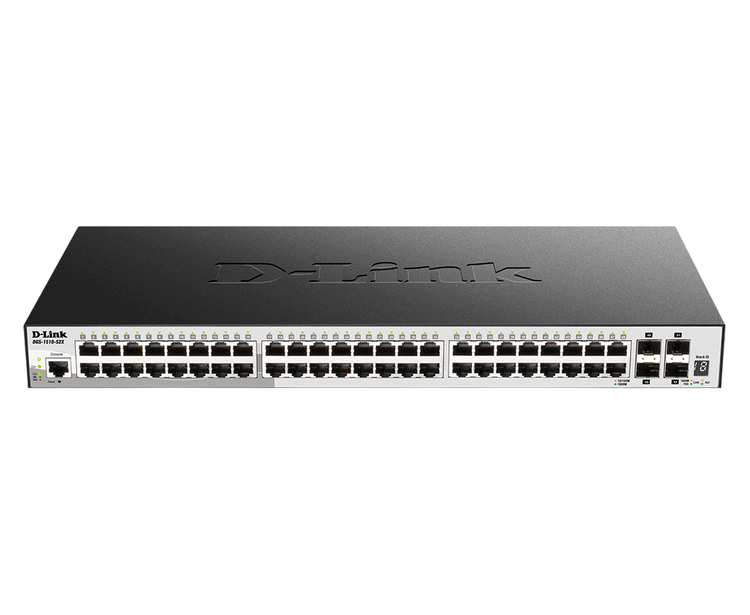 Switch D-Link DGS-1510-52X vista frontal 48 puertos Gigabit – Casher Group Chile