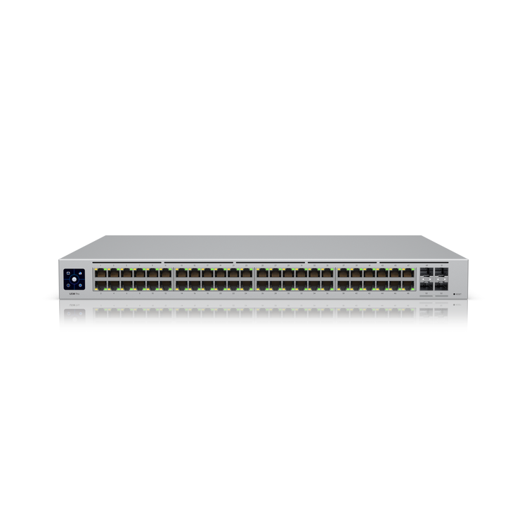 Switch Ubiquiti UniFi USW-Pro-48 vista frontal 48 puertos Gigabit – Casher Group Chile
