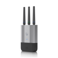 UniFi Mobile Router Industrial UMR-Industrial LTE Cat 4 GPS IP66 2xGbE PoE In/Out WiFi 4 2x2 -40°C – Vista frontal con antenas Casher Group Chile 1