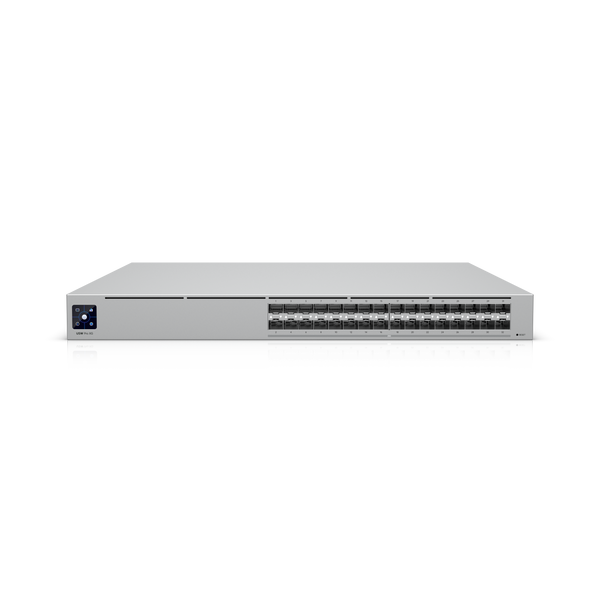 Switch UniFi Pro XG Aggregation Ubiquiti 32 puertos SFP28 25G vista frontal – Casher Group Chile