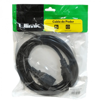 Cable poder C13 C14 Ulink 1.8m vista lateral – Casher Group Chile 3