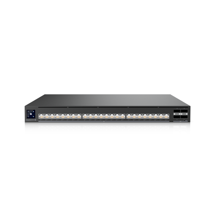 Switch Ubiquiti UniFi Enterprise Audio/Video XG 24 PoE (EAV-XG-24-PoE) – 24x10G PoE+++ 4xQSFP28