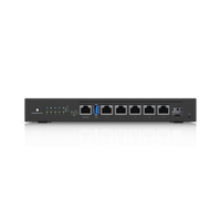 Ubiquiti ER-6P puertos GbE PoE 24V pasivo y SFP detalle conexiones – Casher Group Chile 3