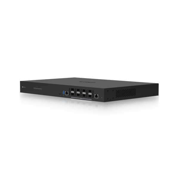 Router Ubiquiti EdgeRouter Infinity ER-8-XG vista frontal 8 puertos SFP+ 10G Rack 1U – Casher Group Chile