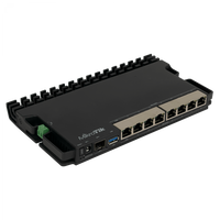 MikroTik RB5009UPr+S+IN vista lateral carcasa metálica enfriamiento pasivo – Casher Group Chile 1