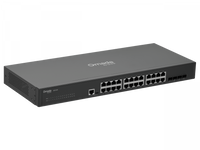 Switch JetStream L2+ TP-Link TL-SG3428 24 GbE 4 SFP 56Gbps ERPS Omada SDN ZTP Fanless Rack 1U – Vista frontal Casher Group Chile 1