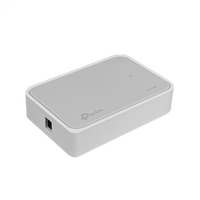 Switch de Escritorio TP-Link TL-SF1005D 5 Puertos 10/100Mbps Fanless Plug&Play Green 1,87W – Vista frontal Casher Group Chile 1