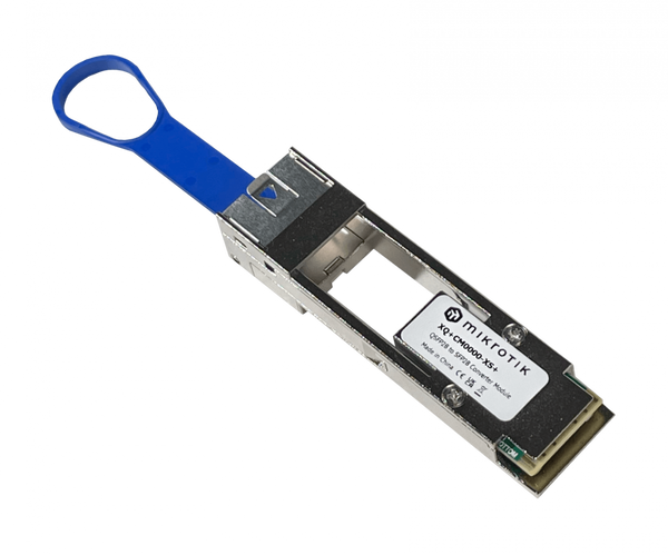 Módulo QSFP+ MikroTik XQ+CM0000-XS+ Loopback Óptico Diagnóstico Puertos 40G – Vista frontal Casher Group Chile