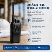 Radio Kenwood TK-2000K – Especificaciones técnicas VHF 5W 16 canales MIL-STD 810 C/D/E/F/G IP54 Casher Group Chile 3