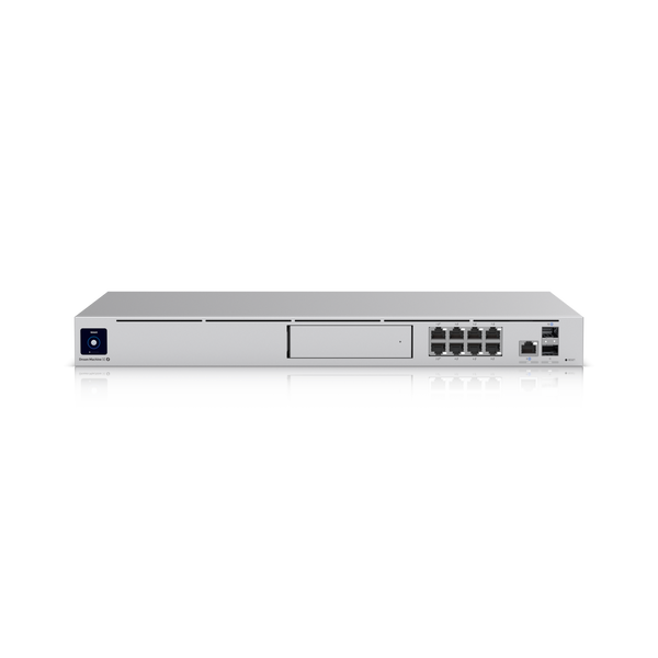 UniFi Dream Machine SE UDM-SE Cloud Gateway Rack 1U IDS/IPS 3,5Gbps PoE 180W NVR 128GB SSD 2x10G SFP+ – Vista frontal Casher Group Chile