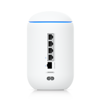 UniFi UDR7 – Vista lateral formato cilindro compacto Ø110x184mm policarbonato Casher Group Chile 2