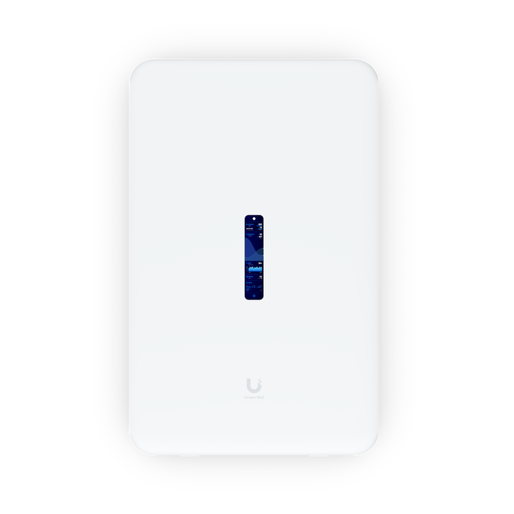 UniFi Dream Wall UDW Consola WiFi 6 Gateway Switch PoE 420W NVR Montaje en Pared – Vista frontal Casher Group Chile